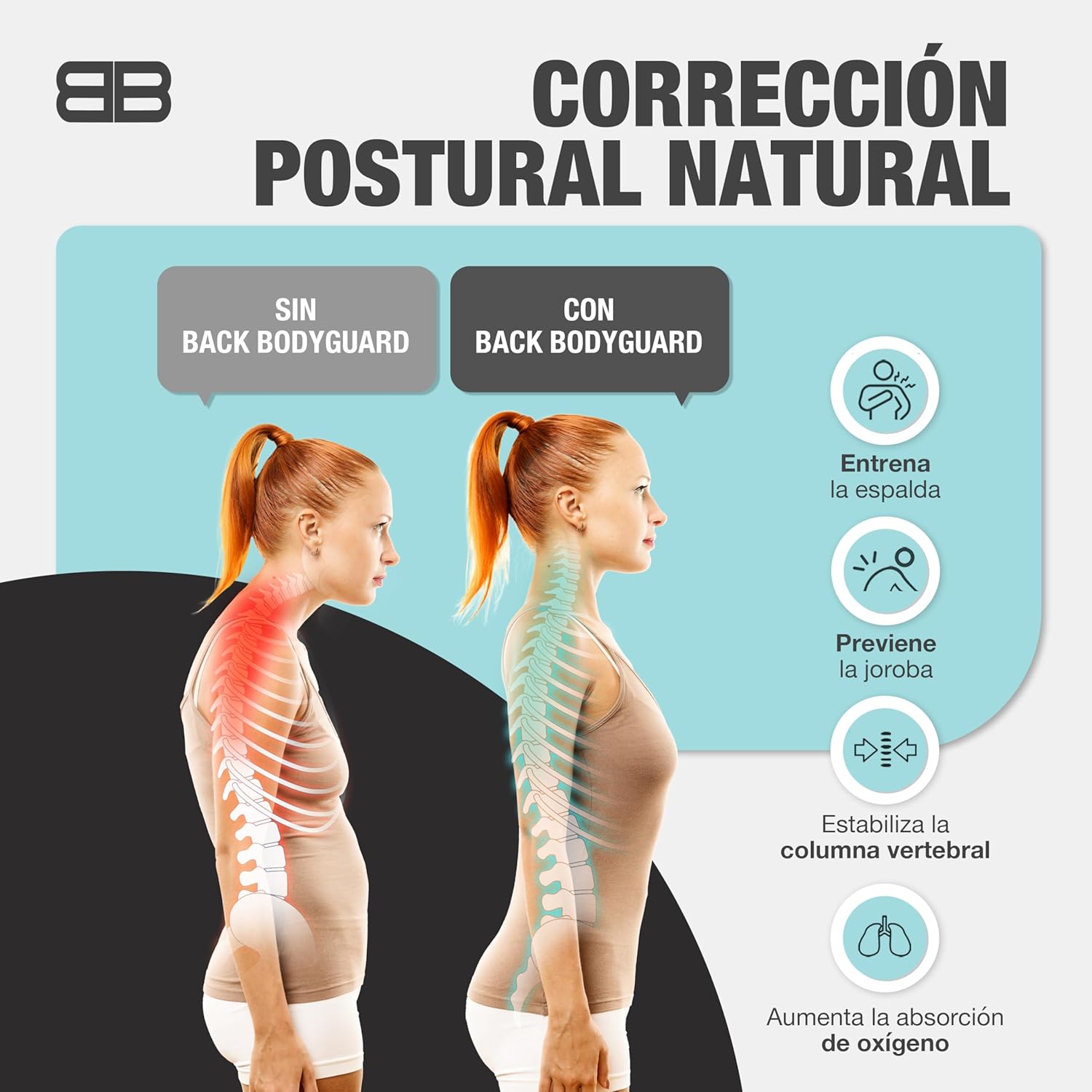 Corrector de Postura Ergofit Pro - Alineación Espinal y Prevención del Dolor Muscular